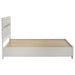 Miranda 51-inch Wood Queen Storage Panel Bed White - Walo Furniture 