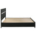 Miranda 51-inch Wood California King Storage Panel Bed Black - Walo Furniture 