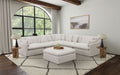 Hobson Square Upholstered Ottoman Ivory - Walo Furniture 