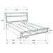 Miranda 51-inch Wood Full Storage Panel Bed Black - Walo Furniture 