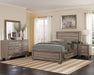 Kauffman Wood Eastern King Storage Panel Bed Washed Taupe - Walo Furniture 