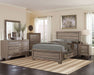 Kauffman Wood Eastern King Storage Panel Bed Washed Taupe - Walo Furniture 