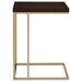 Pedro Expandable C-Shaped Sofa Side Table Chestnut - Walo Furniture 