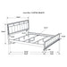 Barzini Wood California King Panel Bed White - Walo Furniture 