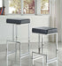 Gervase Square Counter Height Stool Black and Chrome - Walo Furniture 