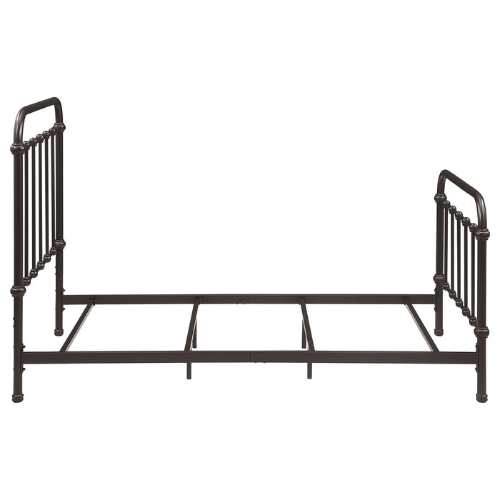 Livingston Metal Twin Open Frame Bed Dark Bronze - Walo Furniture 