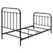 Livingston Metal Twin Open Frame Bed Dark Bronze - Walo Furniture 