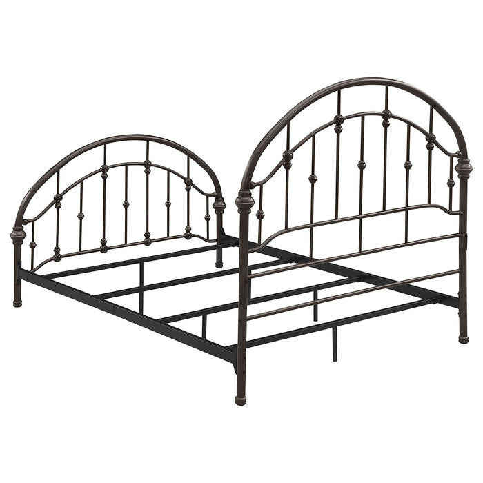 Rowan Metal Full Open Frame Bed Dark Bronze - Walo Furniture 