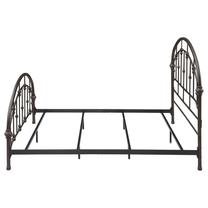 Rowan Metal Eastern King Open Frame Bed Dark Bronze - Walo Furniture 