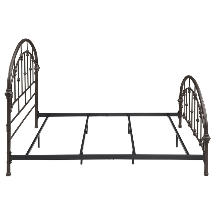 Rowan Metal Eastern King Open Frame Bed Dark Bronze - Walo Furniture 