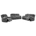 Higgins 3-piece Upholstered Motion Reclining Sofa Set Grey - Walo Furniture 