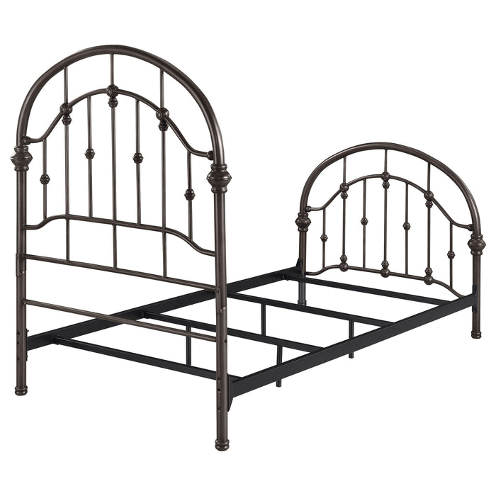 Rowan Metal Twin Open Frame Bed Dark Bronze - Walo Furniture 