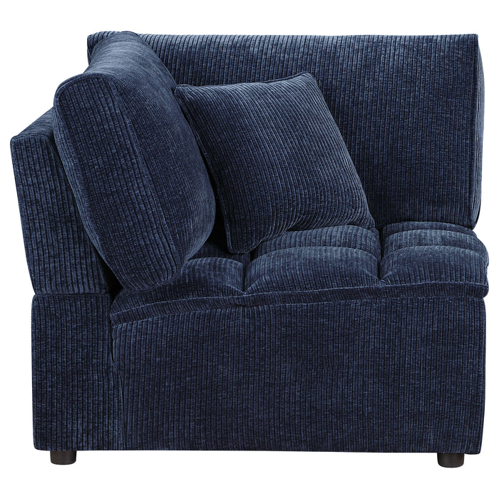 Atlantic Corduroy Upholstered Corner Chair Blue