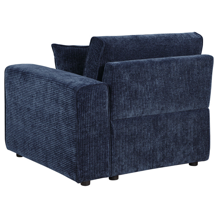 Atlantic Corduroy Upholstered RAF Arm Chair Blue