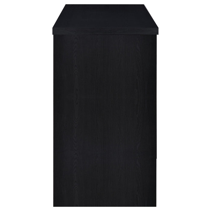 Topanga Engineered Wood Freestanding Home Bar Black