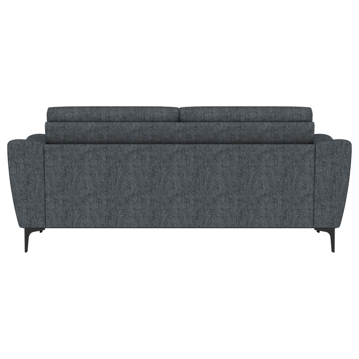 Nolan Upholstered Sloped Track Arm Sofa Charcoal