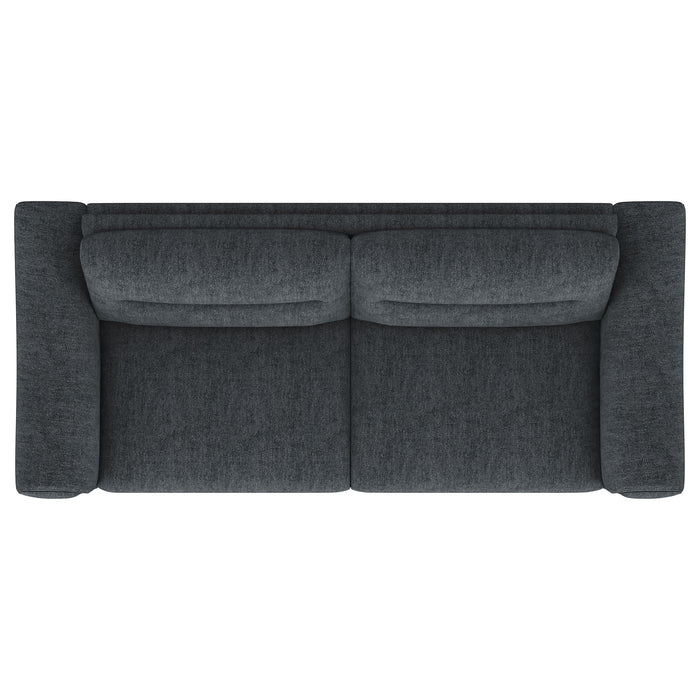 Nolan Upholstered Sloped Track Arm Sofa Charcoal