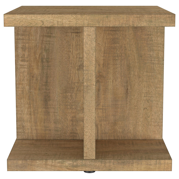 Cortona Square Engineered Wood End Side Table Mango