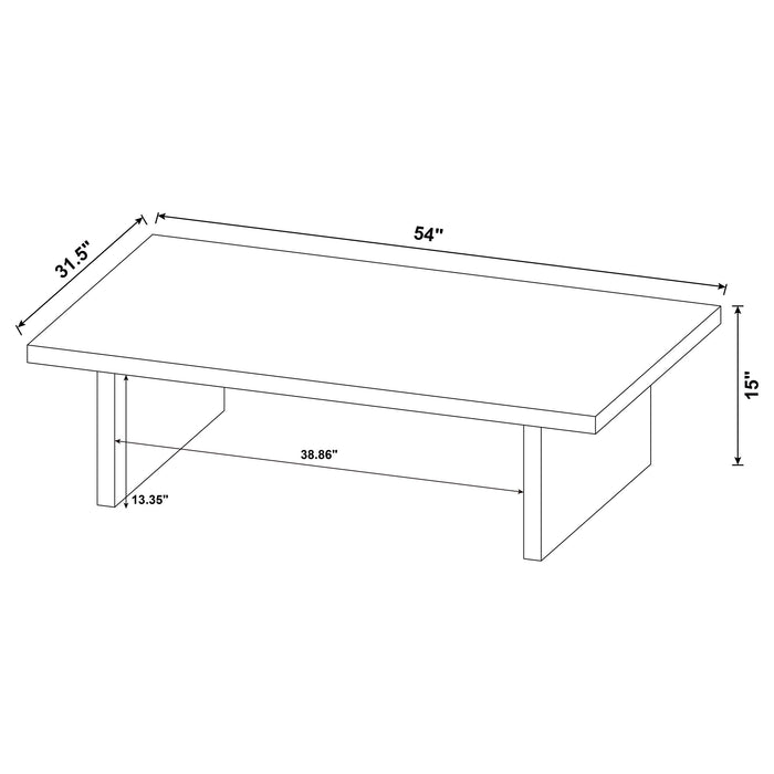 Max Rectangular Engineered Laminate Coffee Table Black