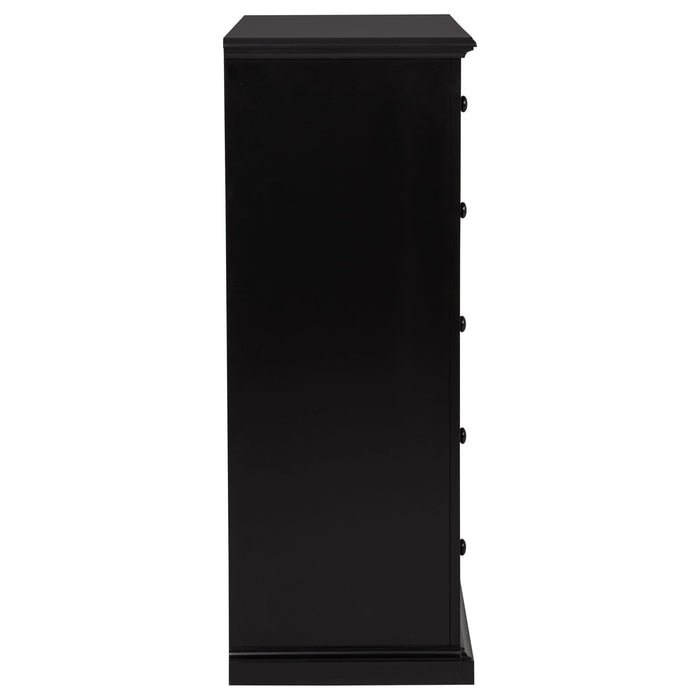 Sumerlin 6 - drawer Bedroom Chest of Drawers Black - Walo Furniture