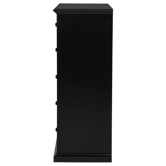 Sumerlin 6 - drawer Bedroom Chest of Drawers Black - Walo Furniture