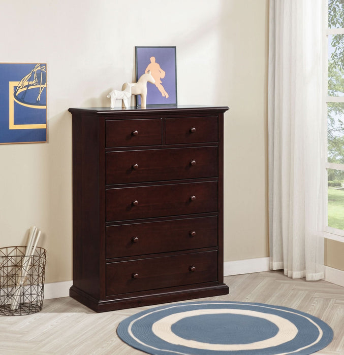 Sumerlin 6 - drawer Bedroom Chest of Drawers Cappuccino - Walo Furniture