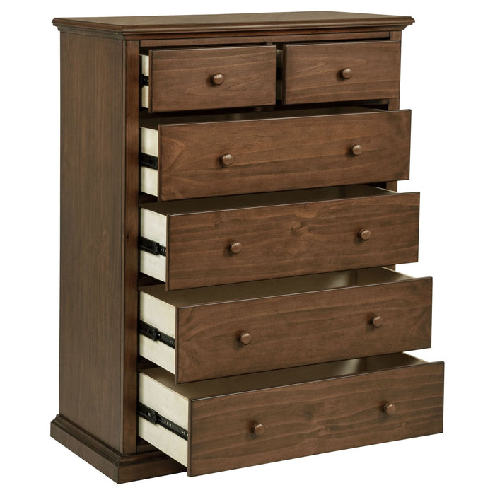 Sumerlin 6 - drawer Bedroom Chest of Drawers Medium Brown - Walo Furniture