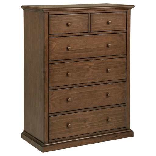 Sumerlin 6 - drawer Bedroom Chest of Drawers Medium Brown - Walo Furniture