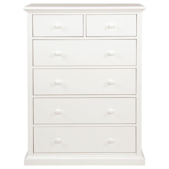 Sumerlin 6 - drawer Bedroom Chest of Drawers White - Walo Furniture