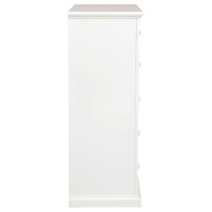 Sumerlin 6 - drawer Bedroom Chest of Drawers White - Walo Furniture