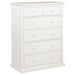 Sumerlin 6 - drawer Bedroom Chest of Drawers White - Walo Furniture