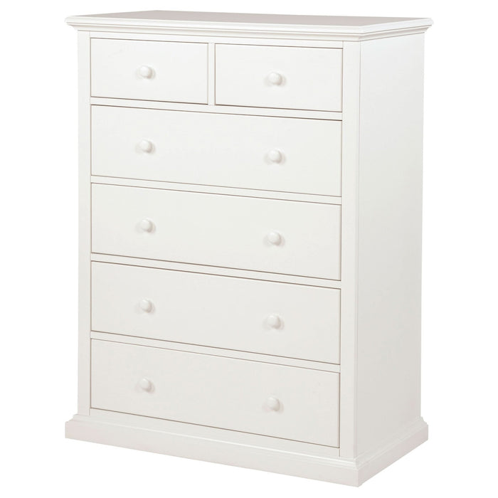 Sumerlin 6 - drawer Bedroom Chest of Drawers White - Walo Furniture