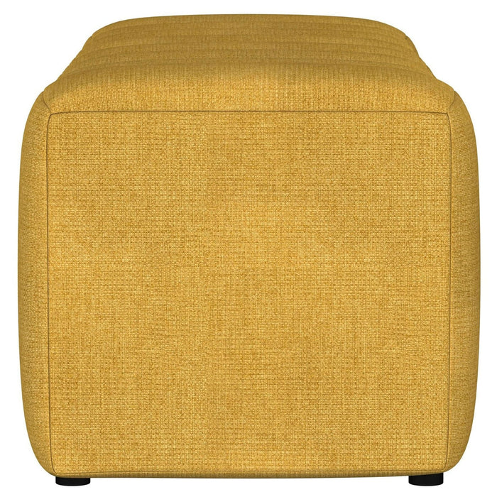 Summer Fabric Upholstered Tufted Accent Bench Mustard Yellow - Walo Furniture