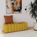 Summer Fabric Upholstered Tufted Accent Bench Mustard Yellow - Walo Furniture