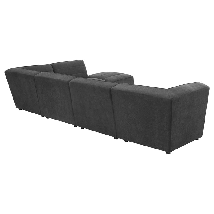 Sunny 6 - piece Upholstered Modular Sectional Sofa Charcoal - Walo Furniture