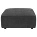 Sunny Square Upholstered Ottoman Dark Charcoal - Walo Furniture