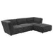 Sunny Square Upholstered Ottoman Dark Charcoal - Walo Furniture