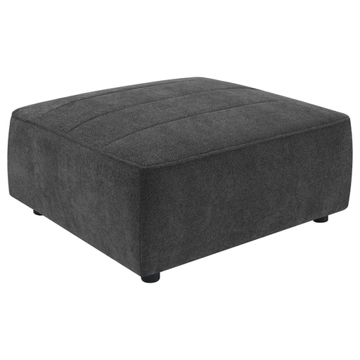 Sunny Square Upholstered Ottoman Dark Charcoal - Walo Furniture