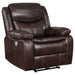 Sycamore Upholstered Power Recliner Chair Dark Brown - Walo Furniture