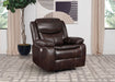 Sycamore Upholstered Power Recliner Chair Dark Brown - Walo Furniture