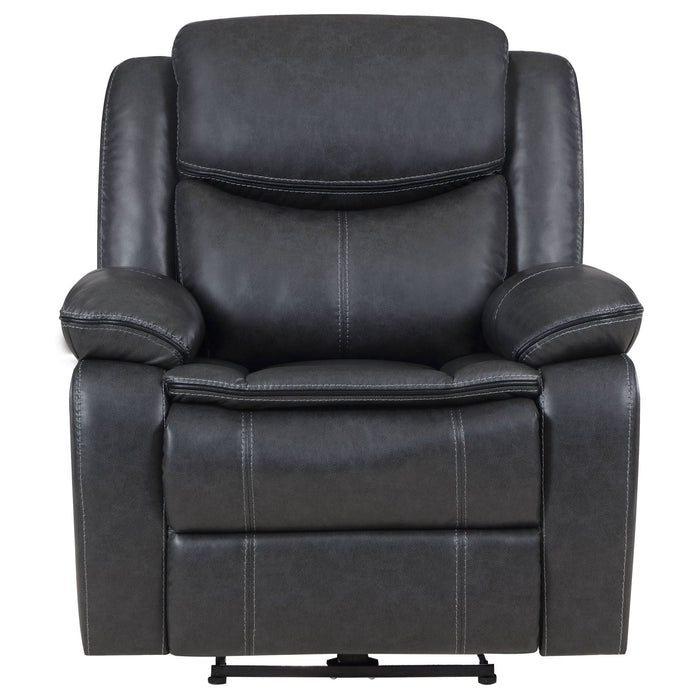 Sycamore Upholstered Power Recliner Chair Dark Grey - Walo Furniture