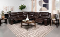 Sycamore Upholstered Power Reclining Sectional Sofa Brown - Walo Furniture