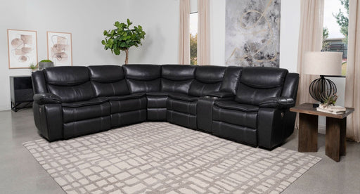 Sycamore Upholstered Power Reclining Sectional Sofa Grey - Walo Furniture