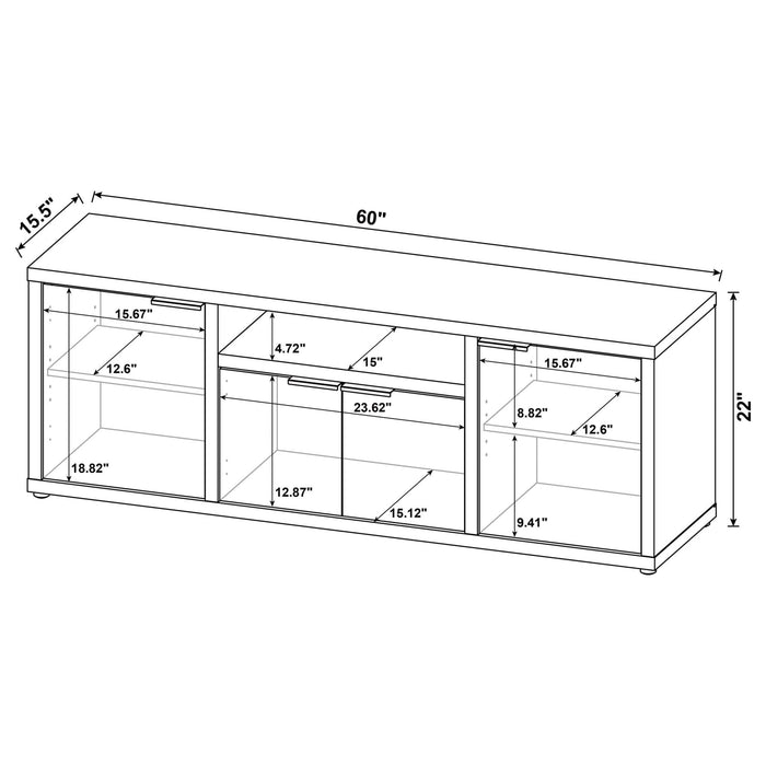 Tabby 3 - piece 60" TV Entertainment Center Mango - Walo Furniture