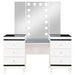 Talei 6 - drawer Vanity Set with Lighting Black and White - Walo Furniture