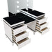 Talei 6 - drawer Vanity Set with Lighting Black and White - Walo Furniture