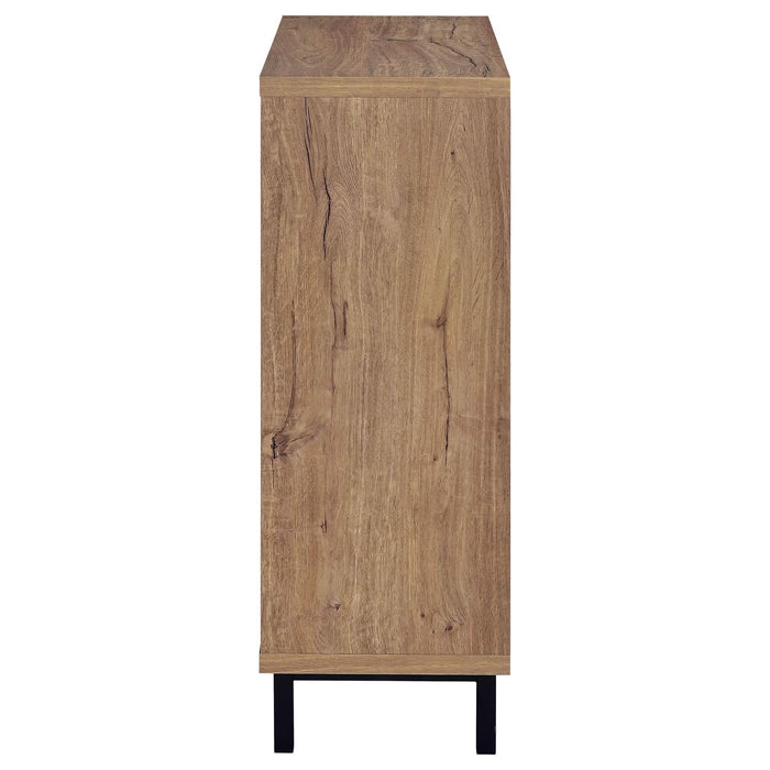 Teller 2 - door Shoe Storage Cabinet Natural Oak - Walo Furniture