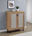 Teller 2 - door Shoe Storage Cabinet Natural Oak - Walo Furniture