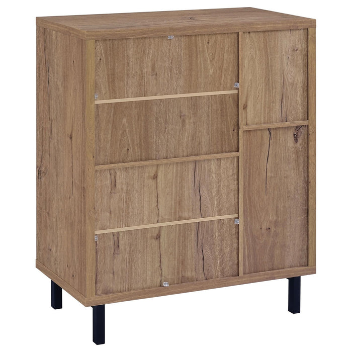 Teller 2 - door Shoe Storage Cabinet Natural Oak - Walo Furniture