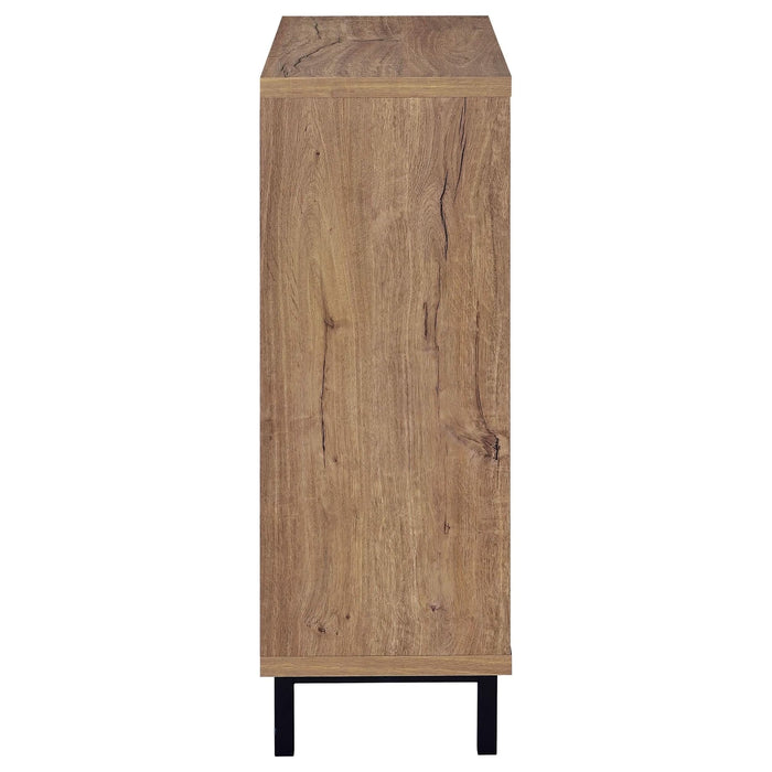 Teller 2 - door Shoe Storage Cabinet Natural Oak - Walo Furniture